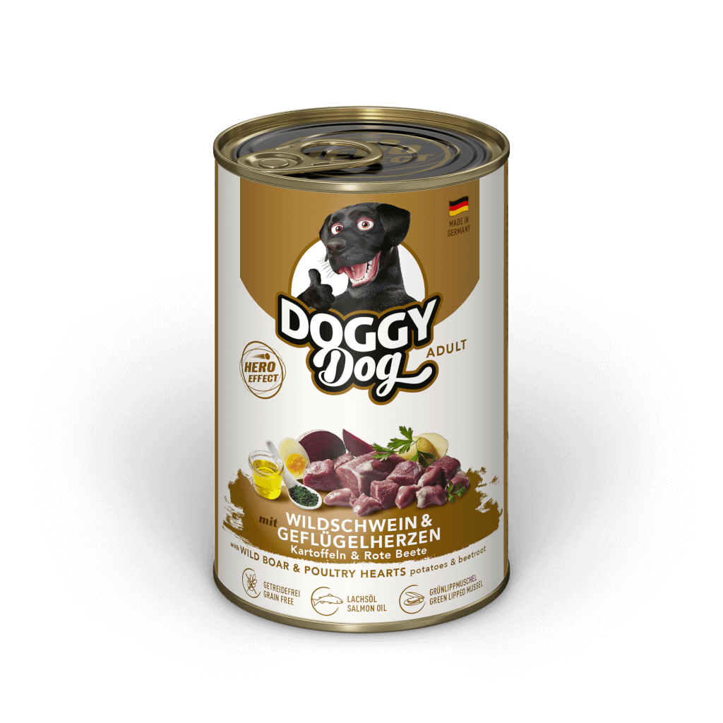 DOGGY Dog - Nassfutter Wildschwein & Geflügelherzen 400 g - Hauptbild