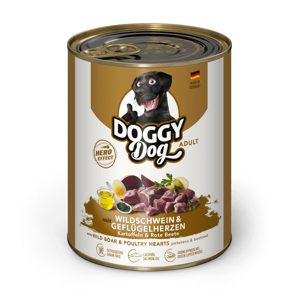 DOGGY Dog - Nassfutter Wildschwein & Geflügelherzen 800 g - Hauptbild