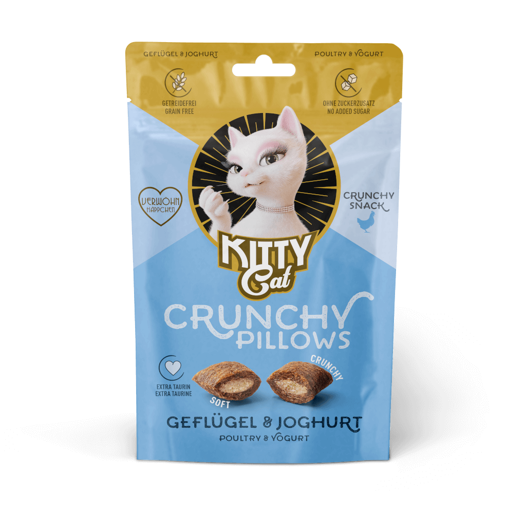 KITTY Cat Snack Crunchy Pillows - Geflügel & Joghurt 60 g - Hauptbild