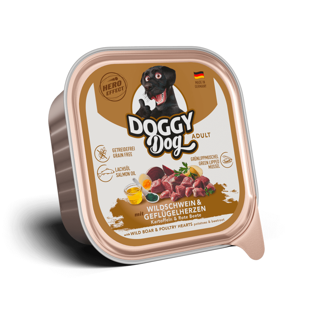 DOGGY Dog - Nassfutter Wildschwein & Geflügelherzen 150 g - Hauptbild