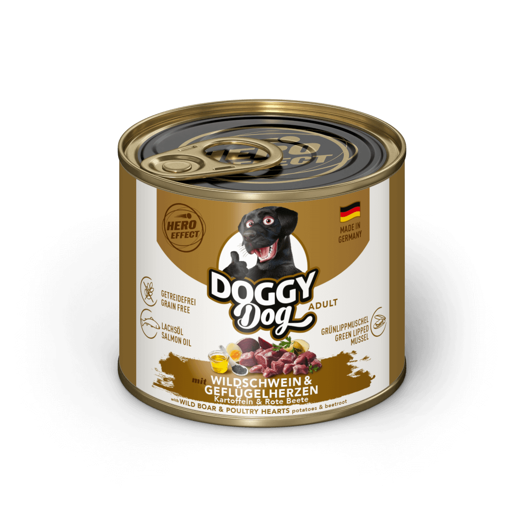 DOGGY Dog - Nassfutter Wildschwein & Geflügelherzen 200 g - Hauptbild