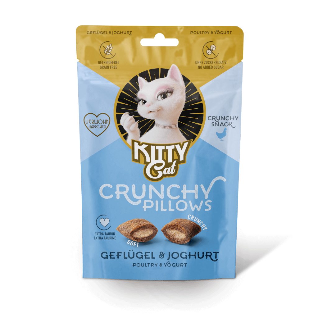 KITTY Cat Snack Crunchy Pillows - Geflügel & Joghurt 60 g - Hauptbild