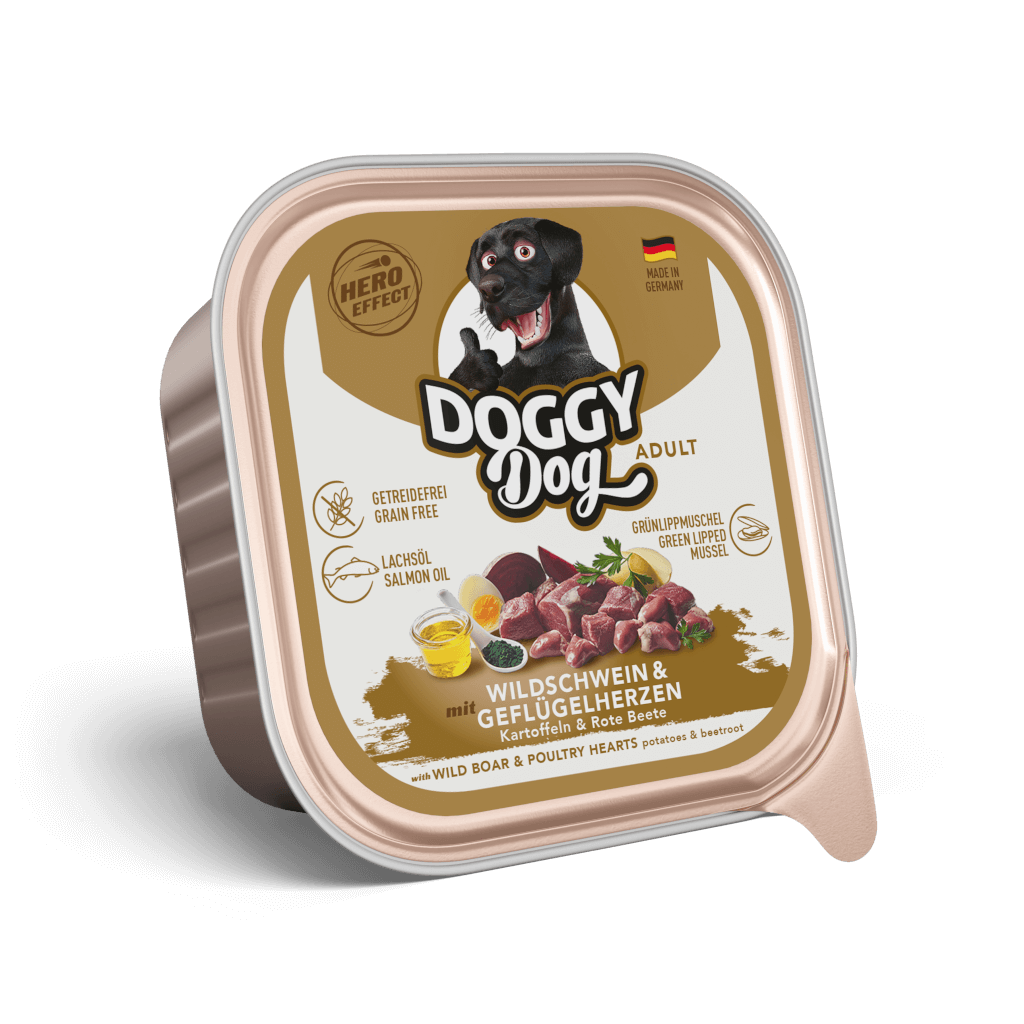 DOGGY Dog - Nassfutter Wildschwein & Geflügelherzen 150 g - Hauptbild